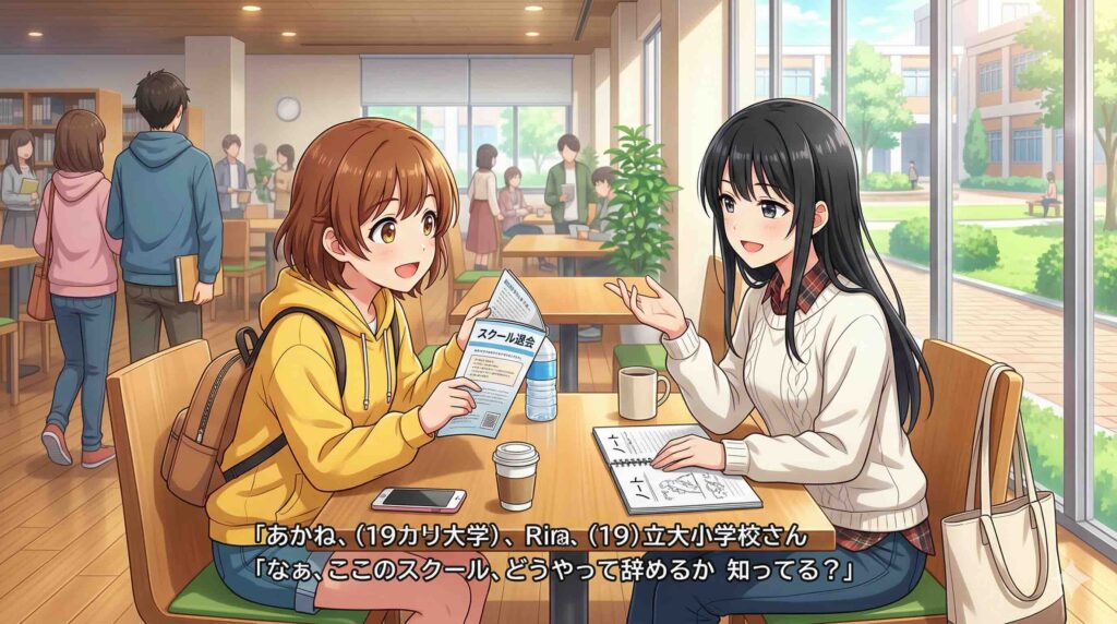 SHIFT AIの退会方法について聞く女子大生