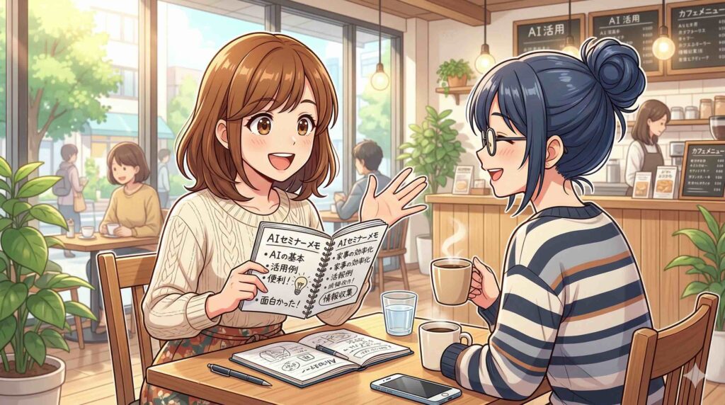 SHIFT AI無料セミナーを受講しての感想を語る女性