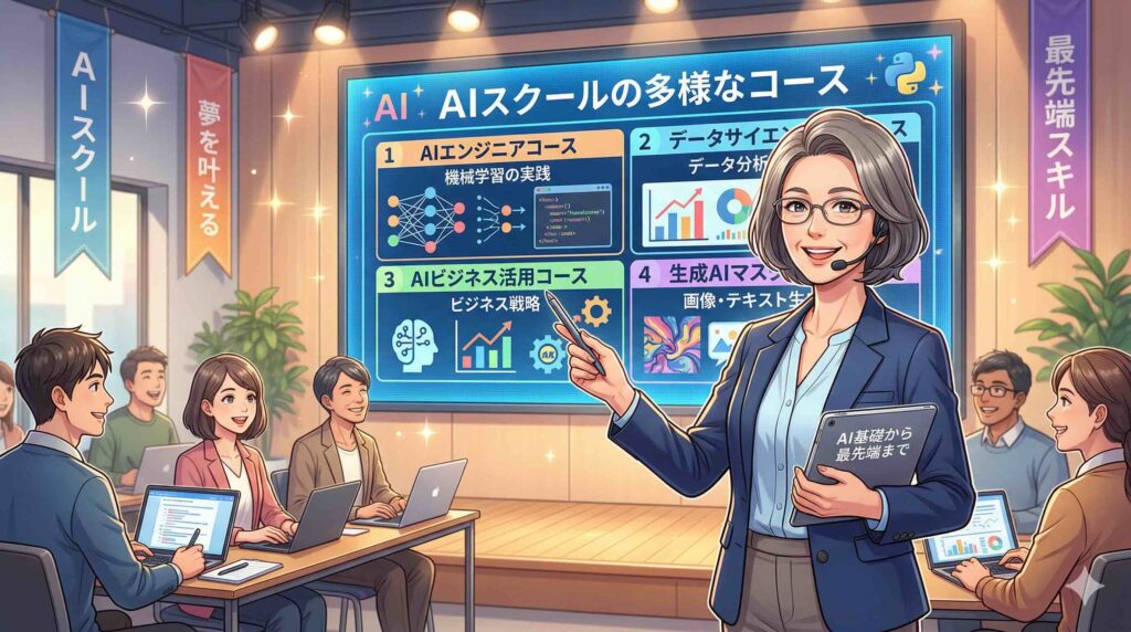 副業コース以外のコースを説明する女性
