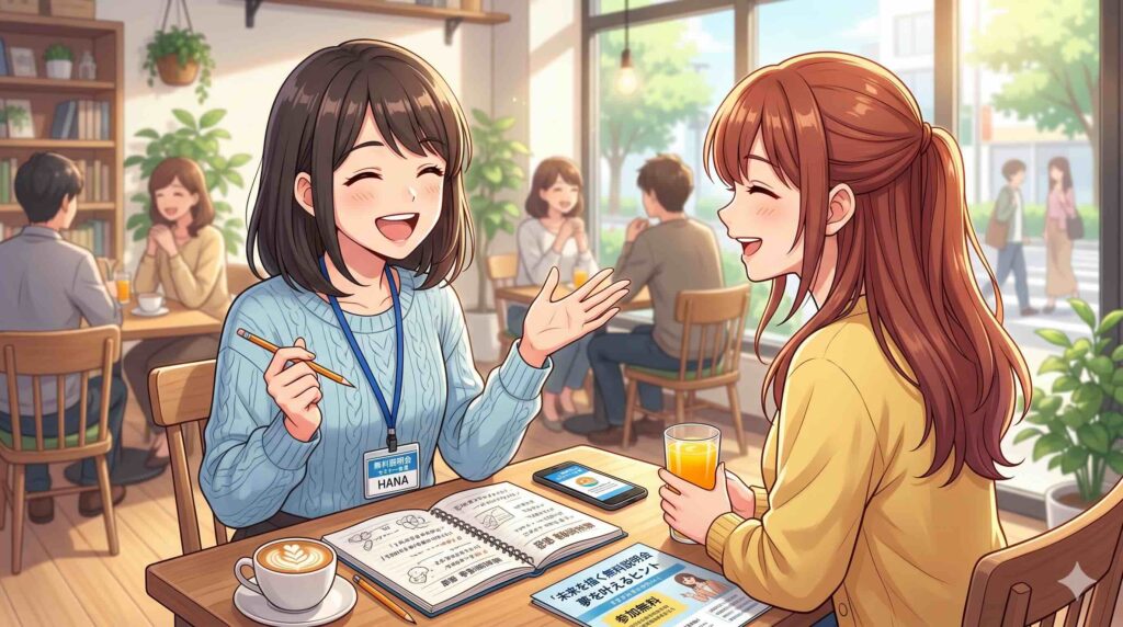 ライフシフトラボ無料説明会を受講しての感想を語る女性