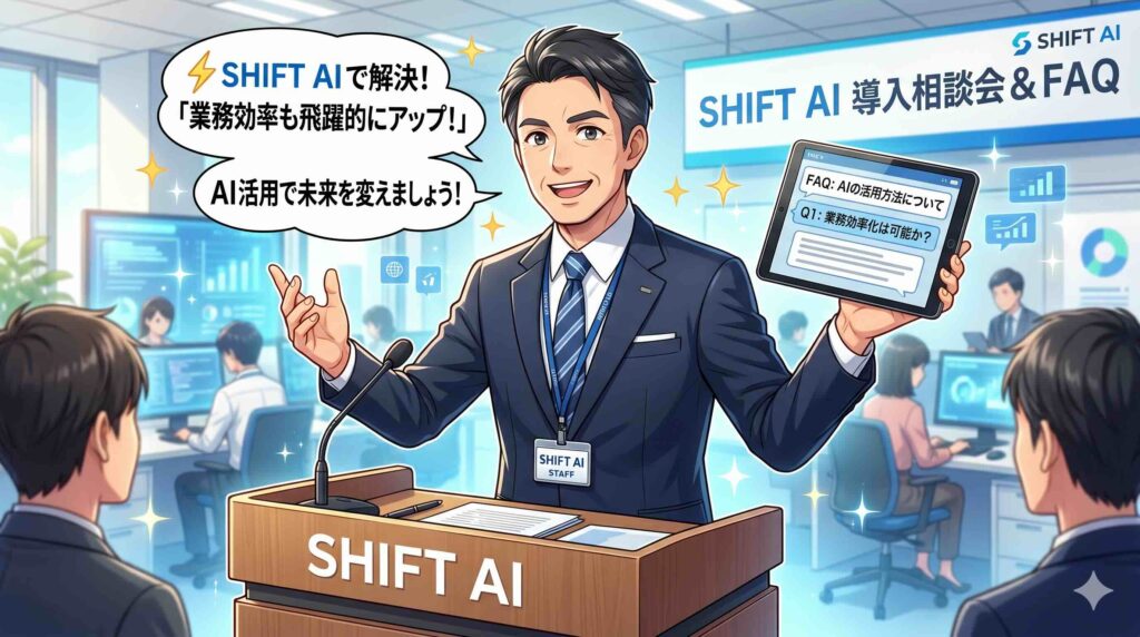 SHIFT AIのよくある質問に応える部長