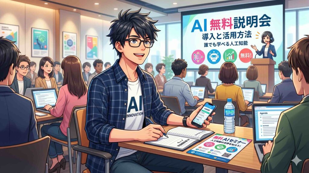 ライトシフトラボの無料説明会に参加する男性