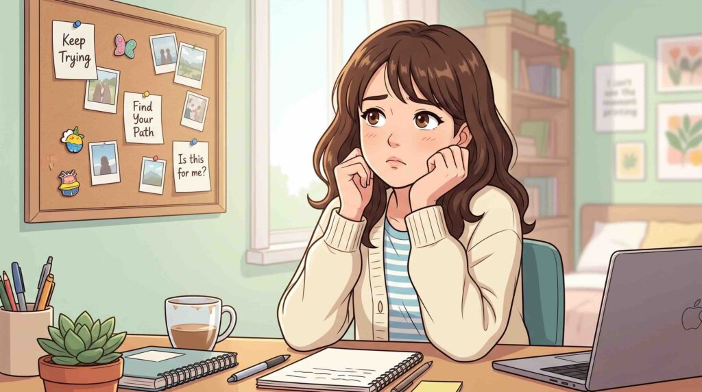 自分は向いているのか悩む女性