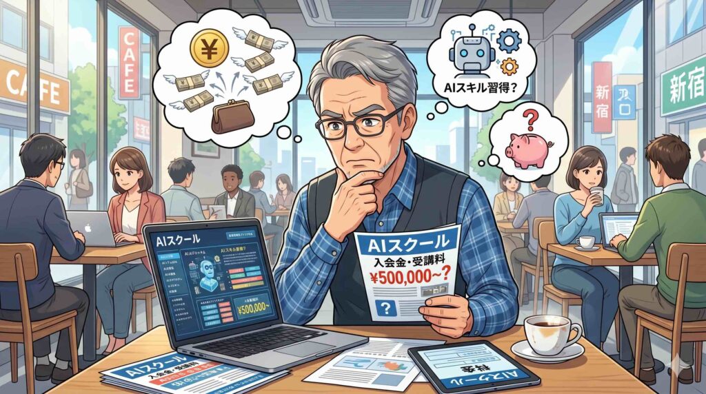 なぜライフシフトラボは高いのか考える男性
