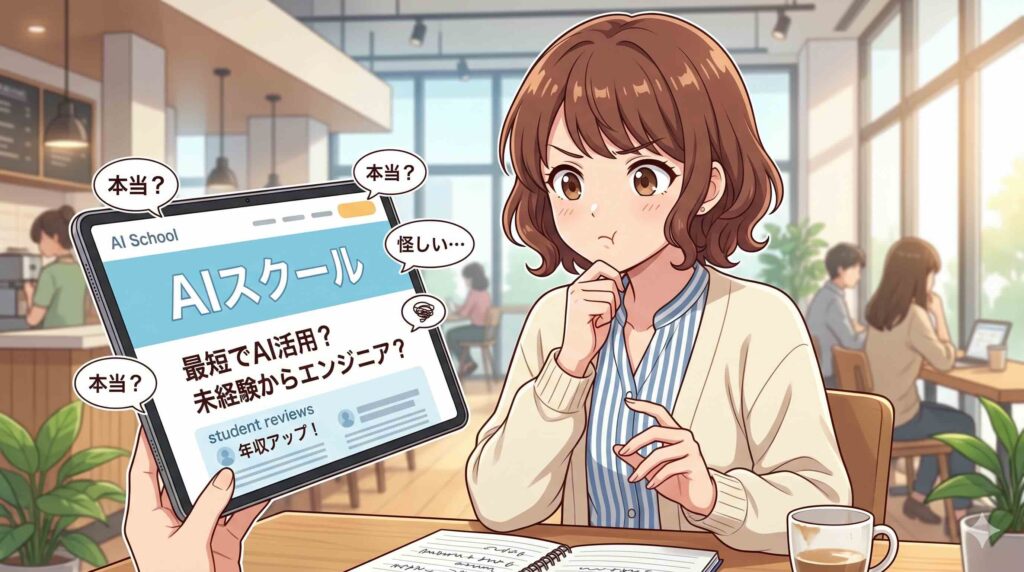 ライフシフトラボは高くて怪しむ女性