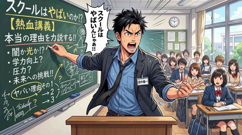 なぜデジハク生成AIスクールはやばいと思われるのか説明する男性