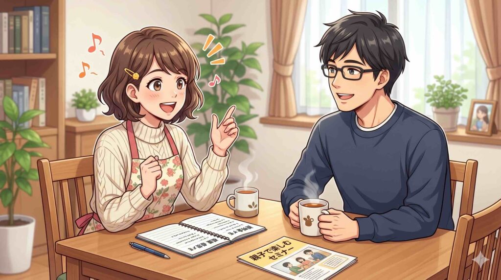 デジハク生成AI無料説明会を受講しての感想を話す主婦