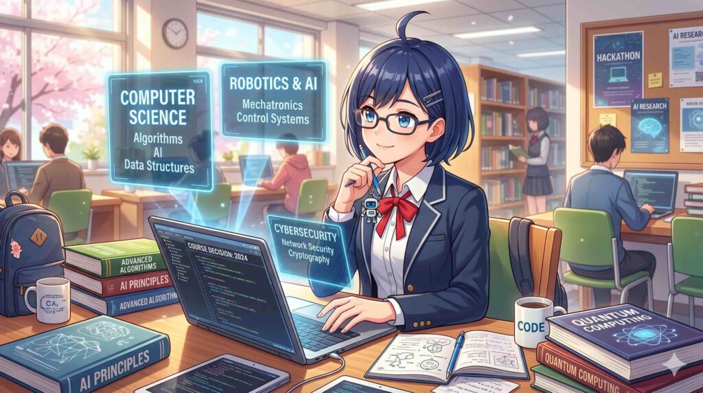 Udemyのコースを選ぶコツを習得する女性