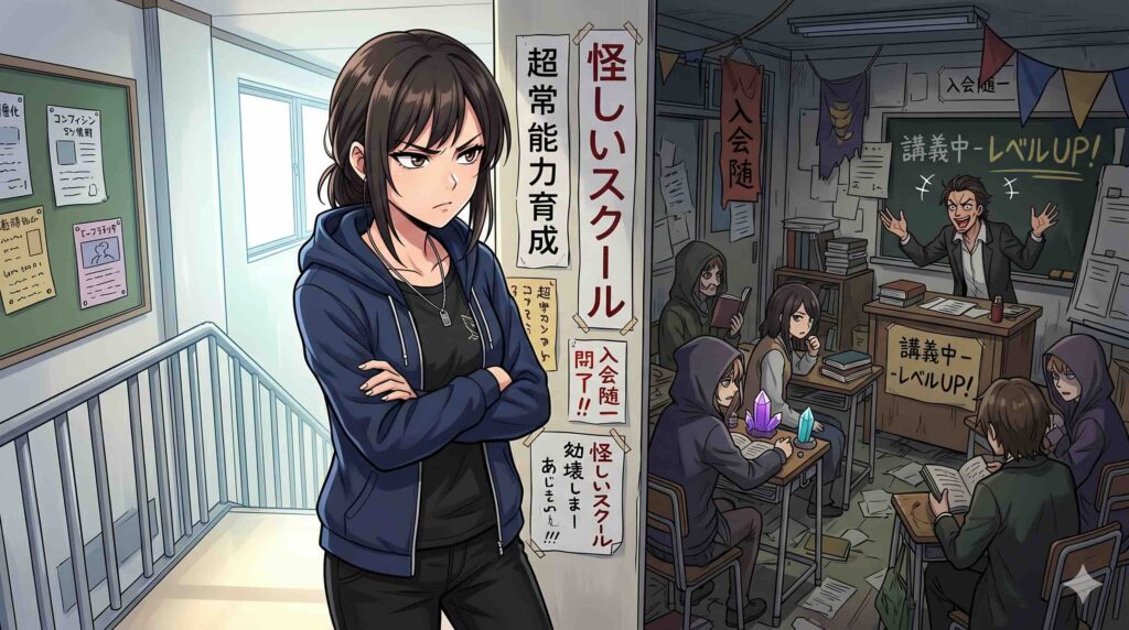AIスキルアカデミーが怪しいのか疑う目つきのするどい女性
