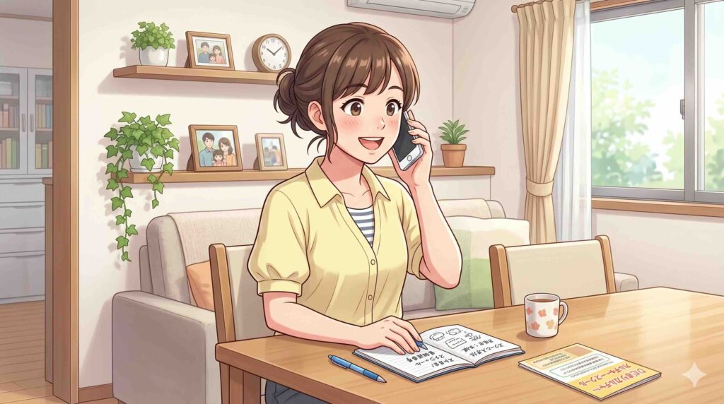 デジハク生成AIスクールの入会方法を調べる女性