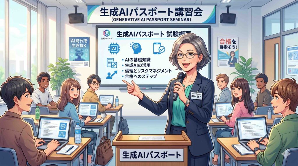 生成AIパスポートについて説明するベテラン講師