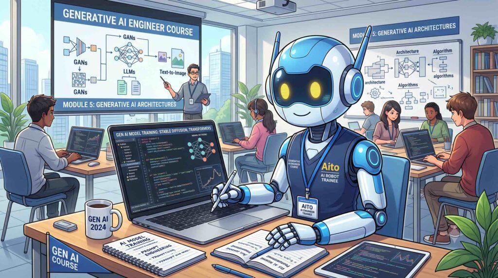 生成AIエンジニアコースを受講しているAI