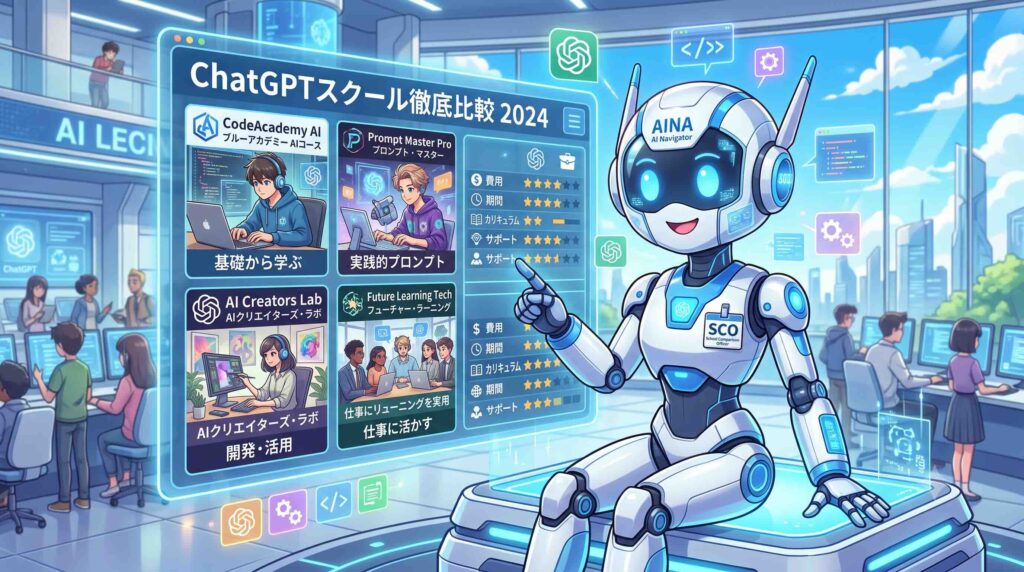 ChatGPTが学べるスクールを比較するAI