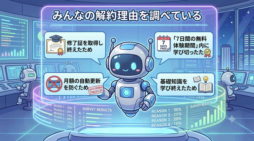 みんなの解約理由を調べているAI