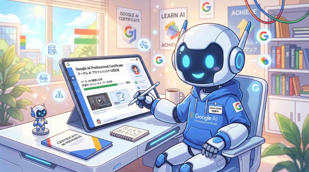 Google AI プロフェッショナル認定証を受講しているAI