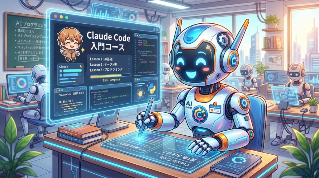 Claude Code 入門コースを受講しているAI