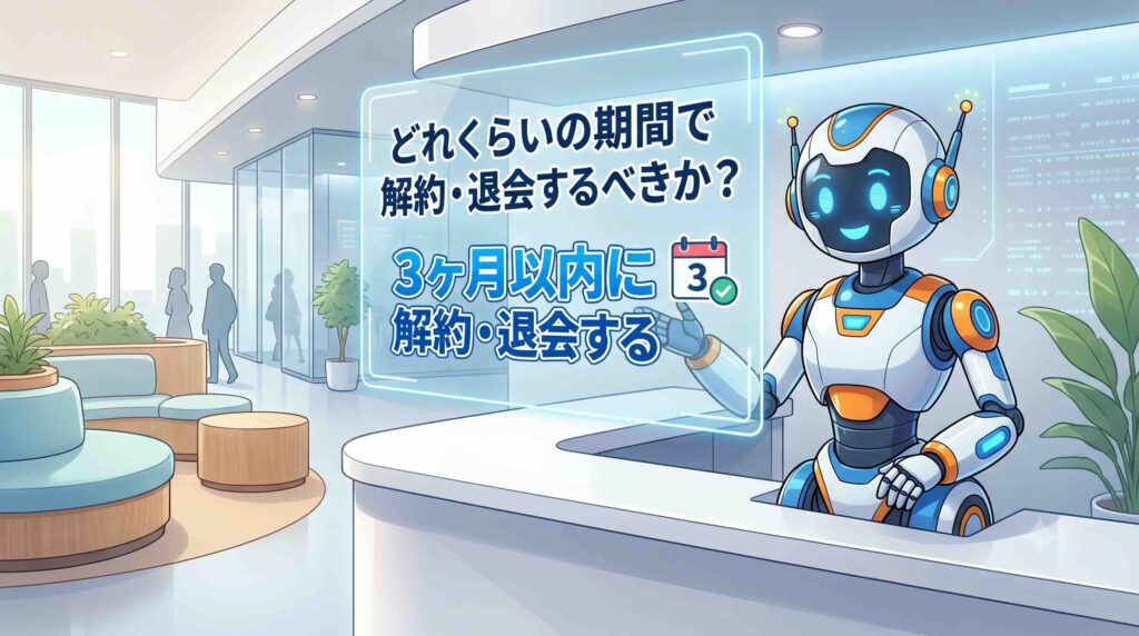 どれくらいの期間で解約・退会するべきか話すAI