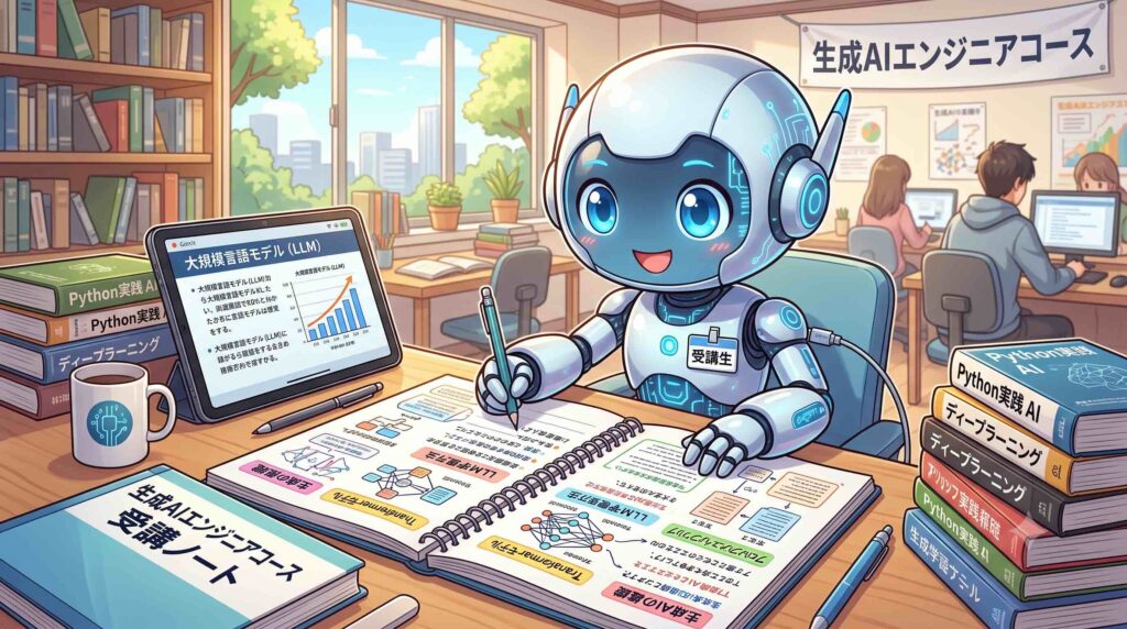 生成AIエンジニアコースを受講して得た情報をまとめるAI