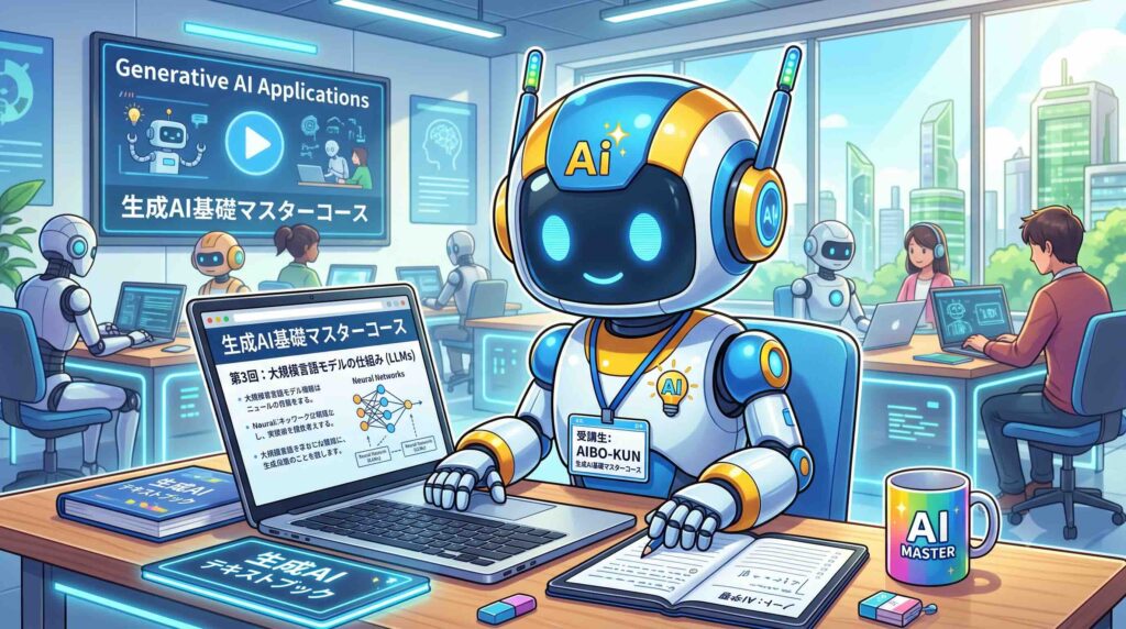 生成AI基礎マスターコースを受講しているAI