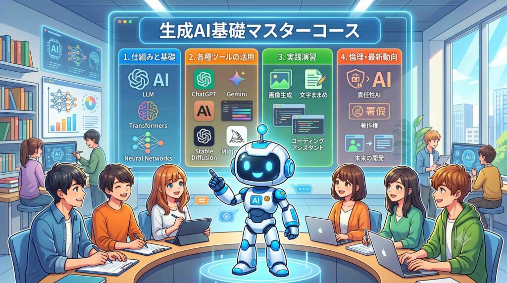 生成AI基礎マスターコースについてまとめるAI