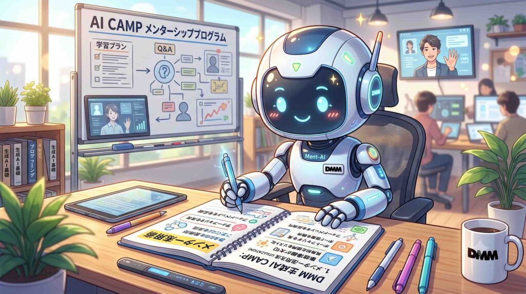 DMM 生成AI CAMPのメンター活用方法をノートにまとめるAI
