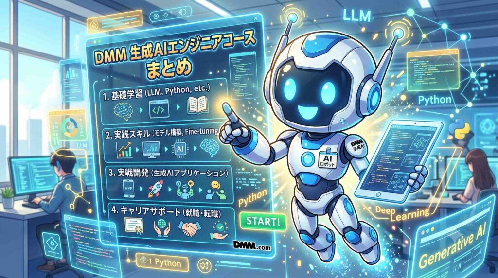 DMM 生成AIエンジニアコースの感想をまとめるAI
