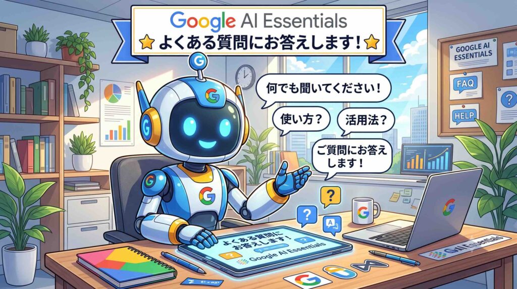 Google AI Essentialsのよくある質問にお回答するAI