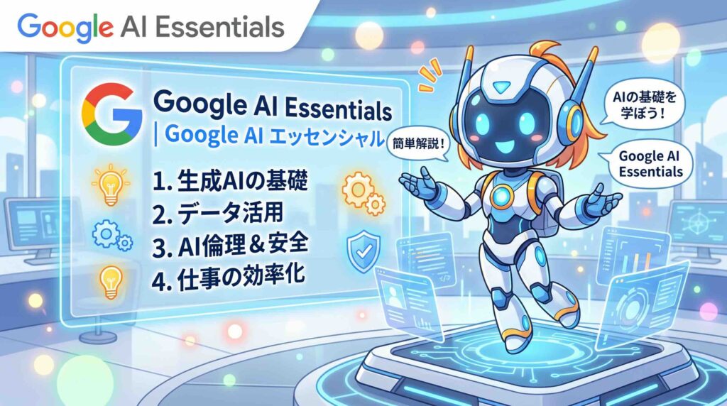 Google AI Essentialsについて解説するAI