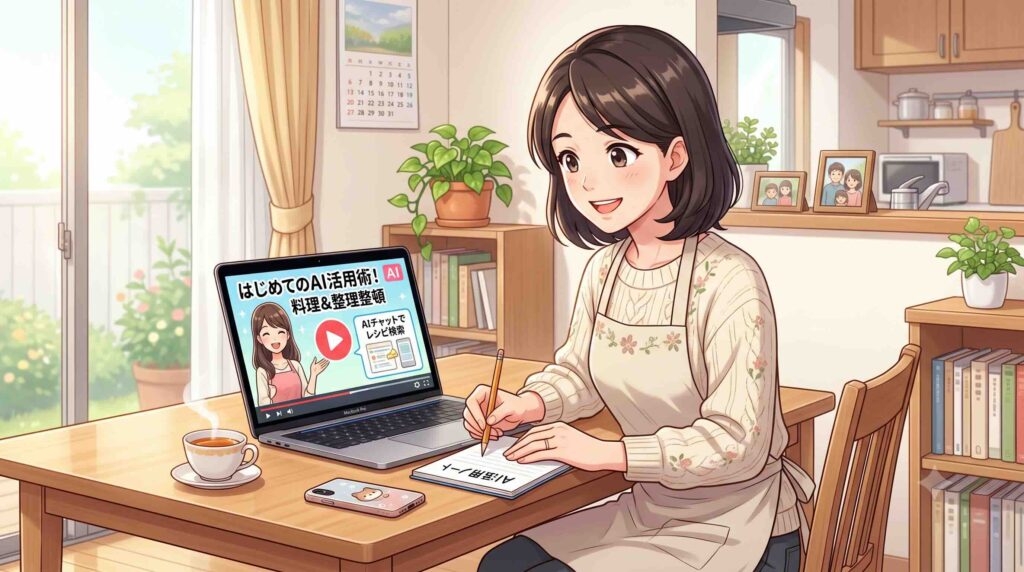 Google AI プロフェッショナル認定証の動画を視聴している女性
