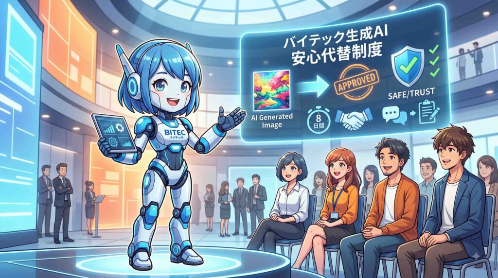 バイテック生成AIのクーリングオフ代替制度について説明するAI