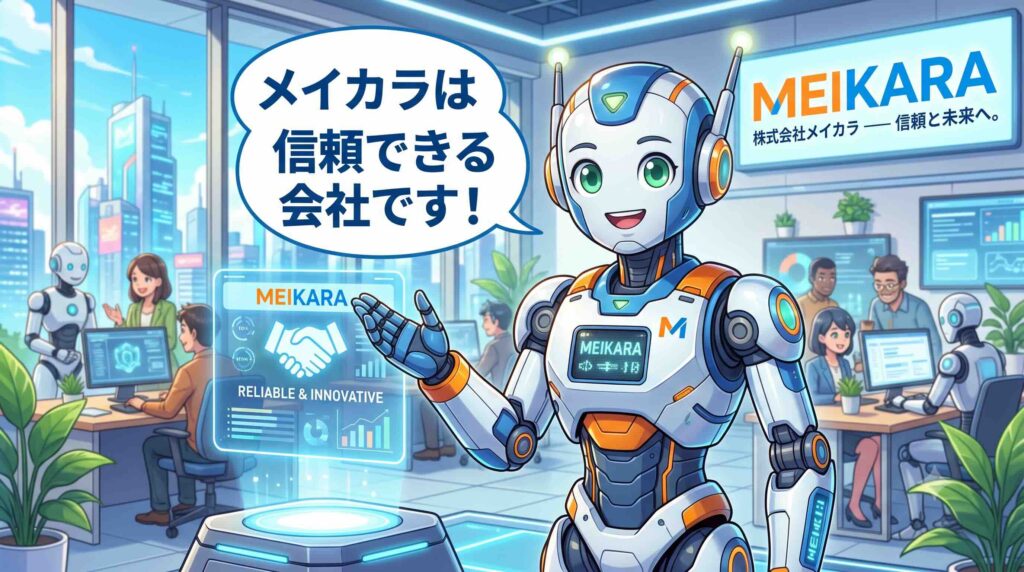 メイカラは信頼できる会社だと話すAI
