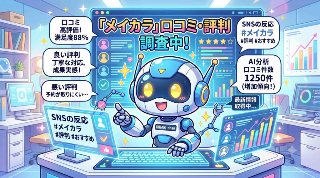 メイカラの口コミや評判を調べるAI