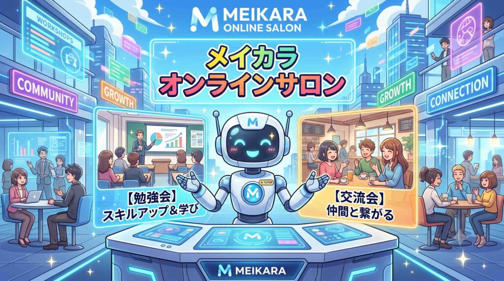メイカラのオンラインサロンについて説明するAI