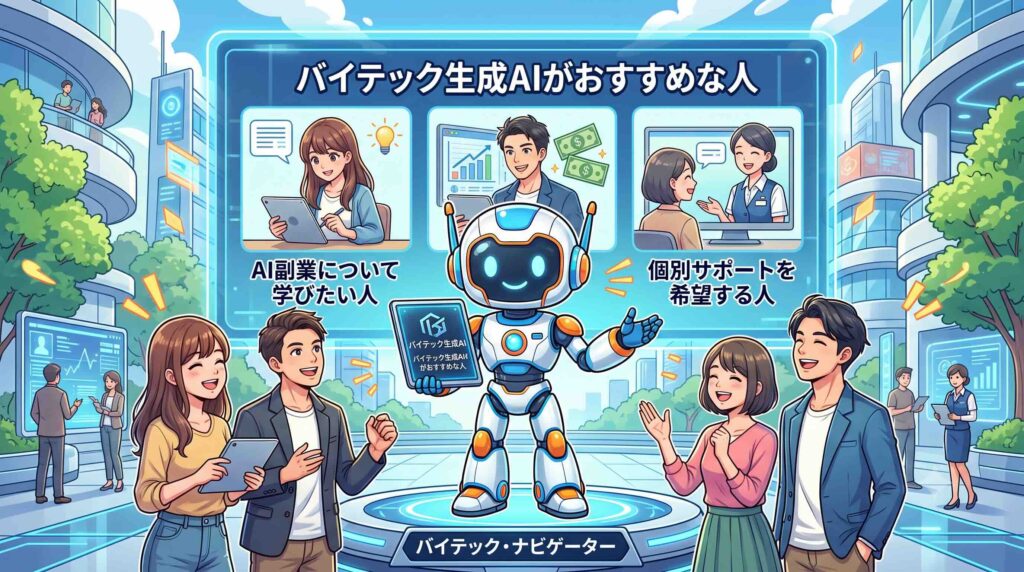 バイテック生成AIがおすすめな人を紹介するAI