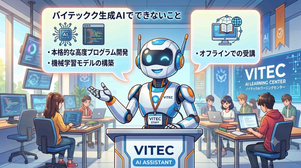 バイテック生成AIでできないことを話すAI
