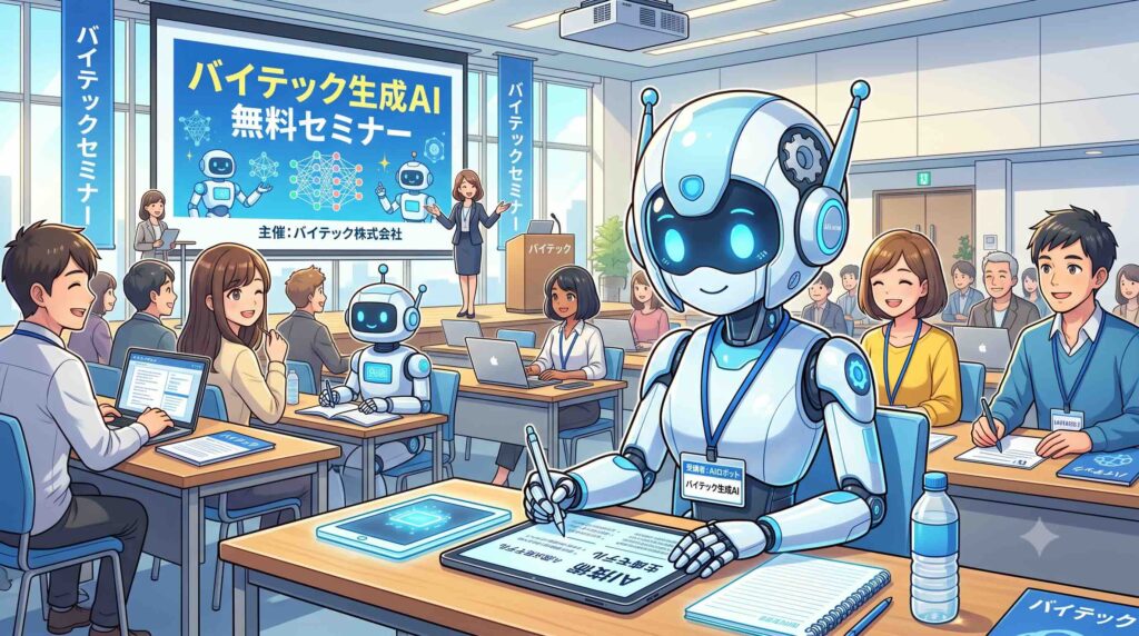 バイテック生成AIの無料セミナーを受講するAI