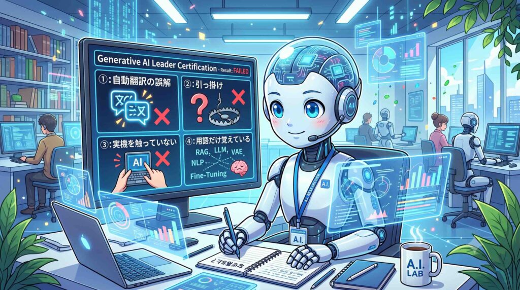 Generative AI Leaderに落ちる理由を調べているAI