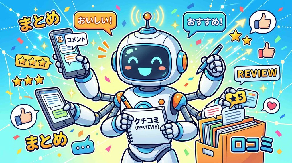 生成AIスクールの口コミをまとめるロボット