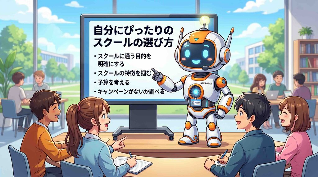生成AIスクールの選び方をレクチャーするAI
