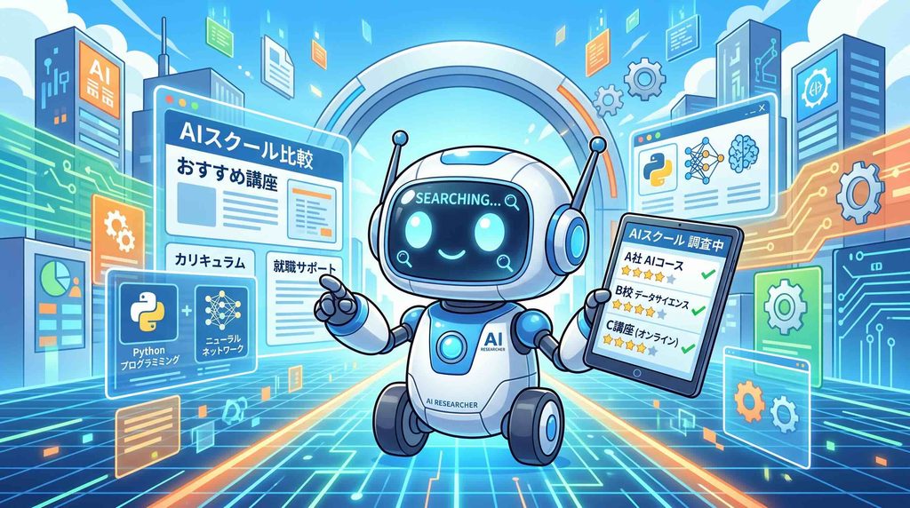 生成AIスクールおすすめベスト3を紹介するAI